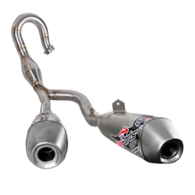 Escapamento Crf 450r 17/20 Duplo Completo Belparts Bhp Pro Inox