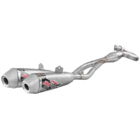 Escapamento Crf 450r 450rx 17/18 Duplo Completo Belparts Bhp Pro Inox