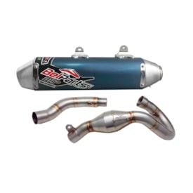 Escapamento Ktm 450 Sxf 19/22 Completo Belparts Bhp Azul