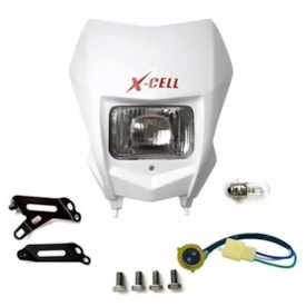 Farol Crf 230 Completo Xcell Branco - Adaptável em Motos Nacionais