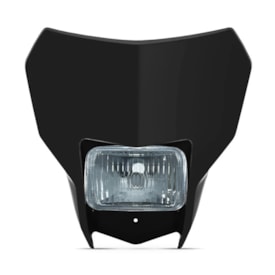 Segunda imagem do produto Farol Crf 250f Completo Adaptável Crf 230 - Xr 200 - Bros Preto