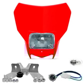 Farol Crf 250f Completo Adaptável Crf 230 - Xr 200 - Bros Vermelho