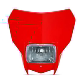 Segunda imagem do produto Farol Crf 250f Completo Adaptável Crf 230 - Xr 200 - Bros Vermelho