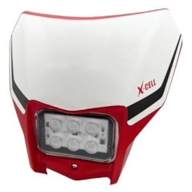 Farol Crf 250f Completo X-Cell Vermelho