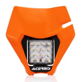 Farol Ktm Exc 20/22 - Excf 20/22 Acerbis com Carenagem Laranja