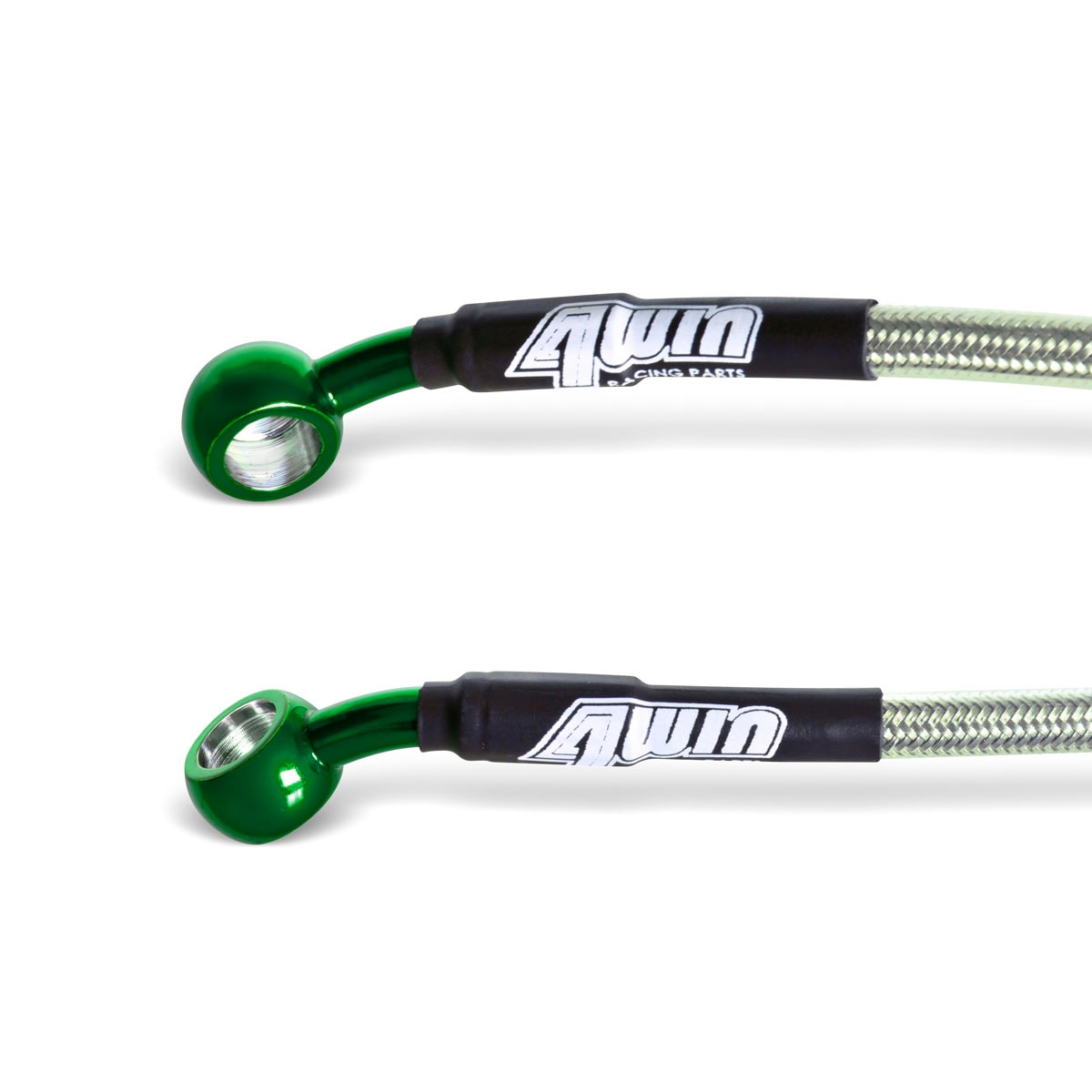 Segunda imagem do produto Flexível de Freio Dianteiro Kxf 250 12/26 - Kxf 450 12/26 Aeroquip 4win Verde