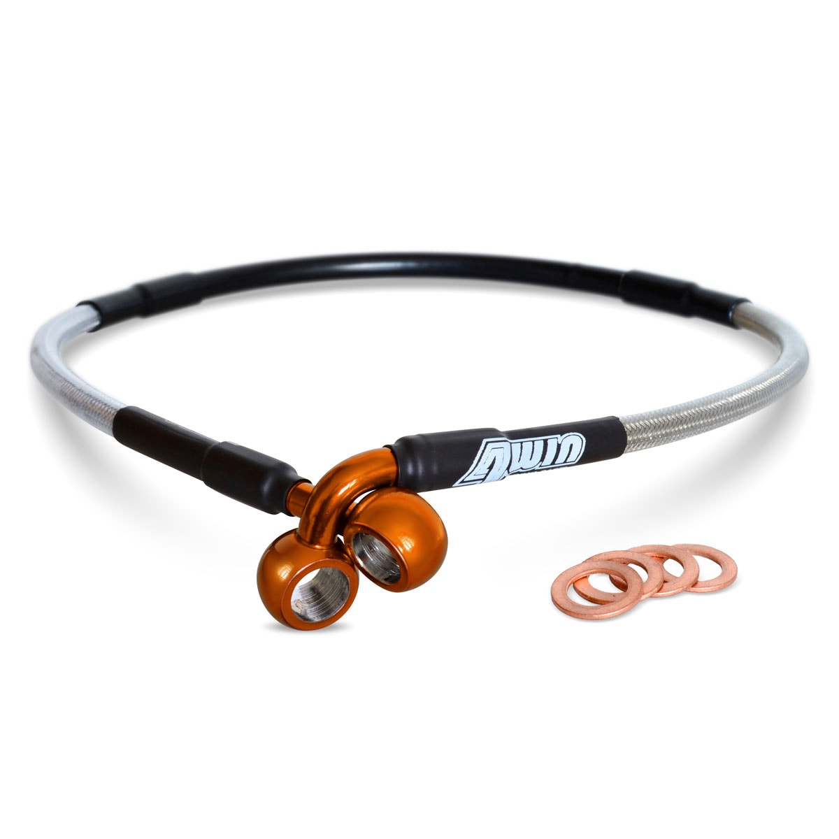 Flexível de Freio Traseiro Ktm 125 150 250 350 450 Sx Sxf 14/26 Aeroquip 4win Laranja