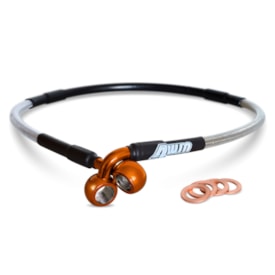 Flexível de Freio Traseiro Ktm 125 150 250 350 450 Sx Sxf 14/26 Aeroquip 4win Laranja