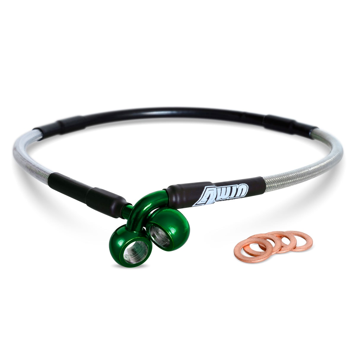 Flexível de Freio Traseiro Kxf 250 12/26 - Kxf 450 12/26 Aeroquip 4win Verde