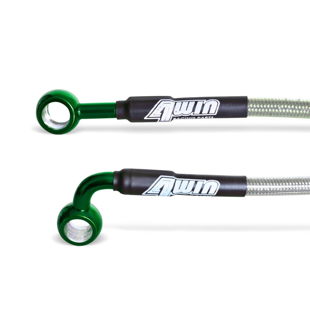 Segunda imagem do produto Flexível de Freio Traseiro Kxf 250 12/26 - Kxf 450 12/26 Aeroquip 4win Verde