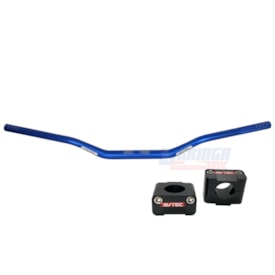 Guidão AVTEC Fat Bar com Adaptador Vermelho Azul