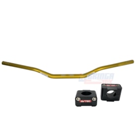 Guidão AVTEC Fat Bar com Adaptador Vermelho Dourado
