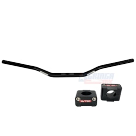 Guidão AVTEC Fat Bar com Adaptador Vermelho Preto