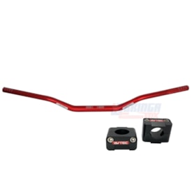 Guidão AVTEC Fat Bar com Adaptador Vermelho Vermelho