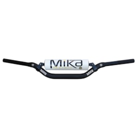 Guidão Mika Metals 28mm Rc Alto Preto Branco
