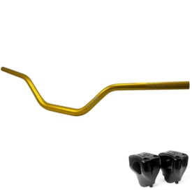 Guidão Mx Tech Fatbar 28mm Dourado