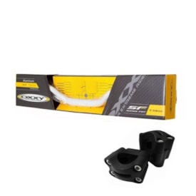 Segunda imagem do produto Guidão Oxxy Alto Branco Super Fat Bar 32mm + Adaptador