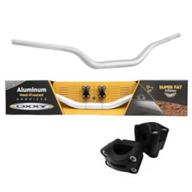 Guidão Oxxy Alto Branco Super Fat Bar 32mm + Adaptador