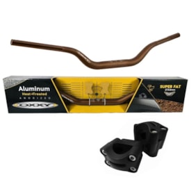 Guidão Oxxy Alto Bronze Super Fat Bar 32mm + Adaptador