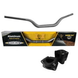 Guidão Oxxy Alto Polido Super Fat Bar 32mm + Adaptador