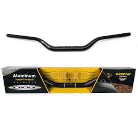 Segunda imagem do produto Guidão Oxxy Alto Preto Super Fat Bar 32mm + Adaptador