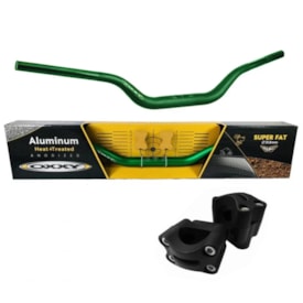 Guidão Oxxy Alto Verde Super Fat Bar 32mm + Adaptador