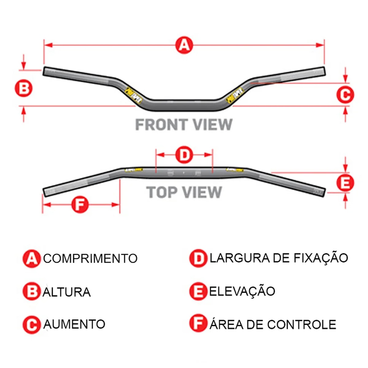 Segunda imagem do produto Guidão Protaper Se 7/8 22mm Médio/Alto CR High Azul
