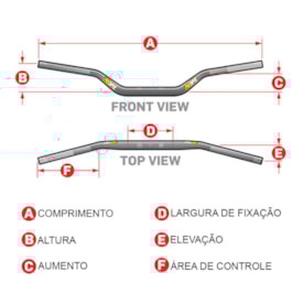 Segunda imagem do produto Guidão Protaper Se 7/8 Crossbar 22mm Alto Windham Preto