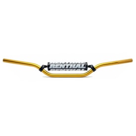 Guidão Renthal 7/8 Crossbar 22mm Alto 809 Ricky Carmichael High Dourado