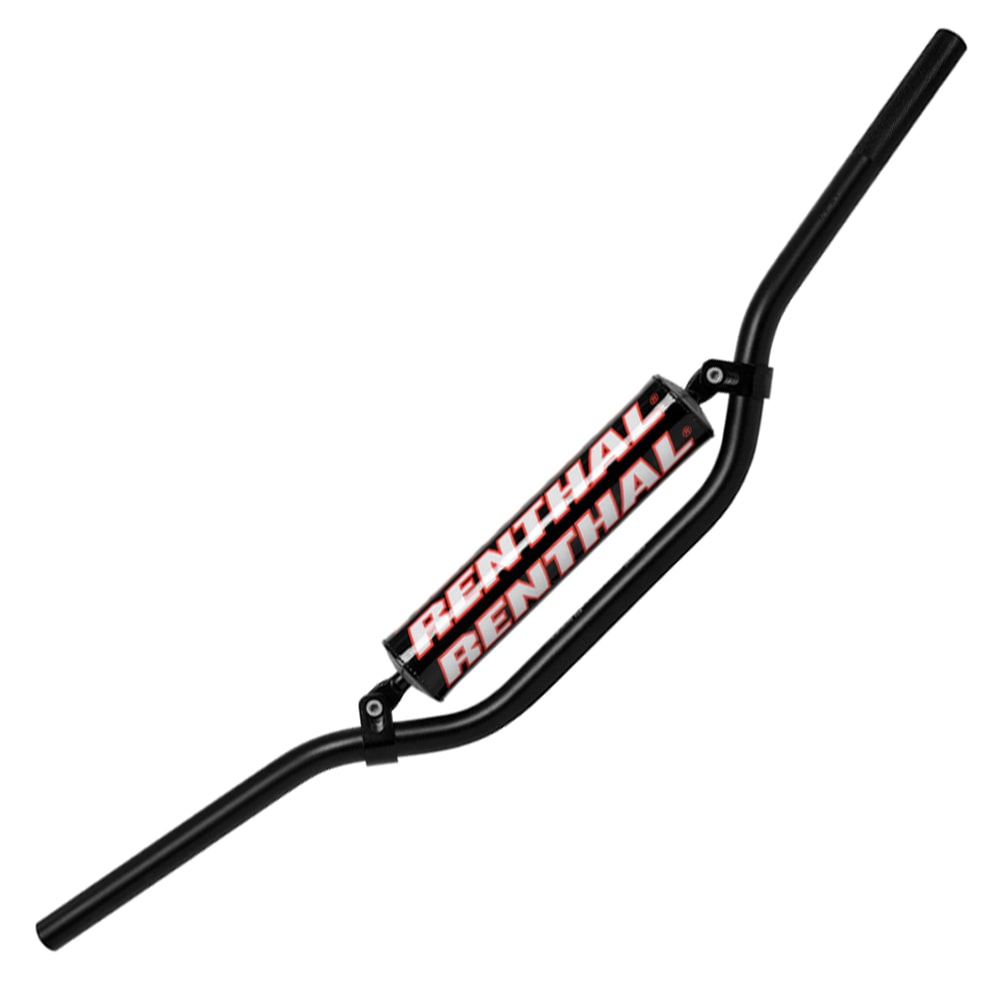 Guidão Renthal 7/8 Crossbar 22mm Alto 809 Ricky Carmichael High Preto