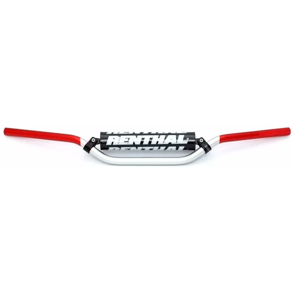 Guidão Renthal 7/8 Crossbar 22mm Médio 971 Ricky Carmichael Prata