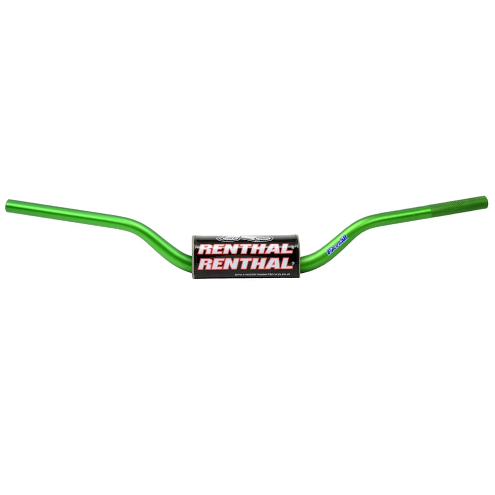 Guidão Renthal Fatbar 28mm Médio 604 Ricky Carmichael Verde