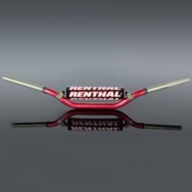 Segunda imagem do produto Guidão Renthal Twinwall 28mm Médio 996 Villopoto / Stewart Vermelho