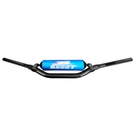 Guidão Rezzy 28mm Fatbar Médio com Barra Preto Azul