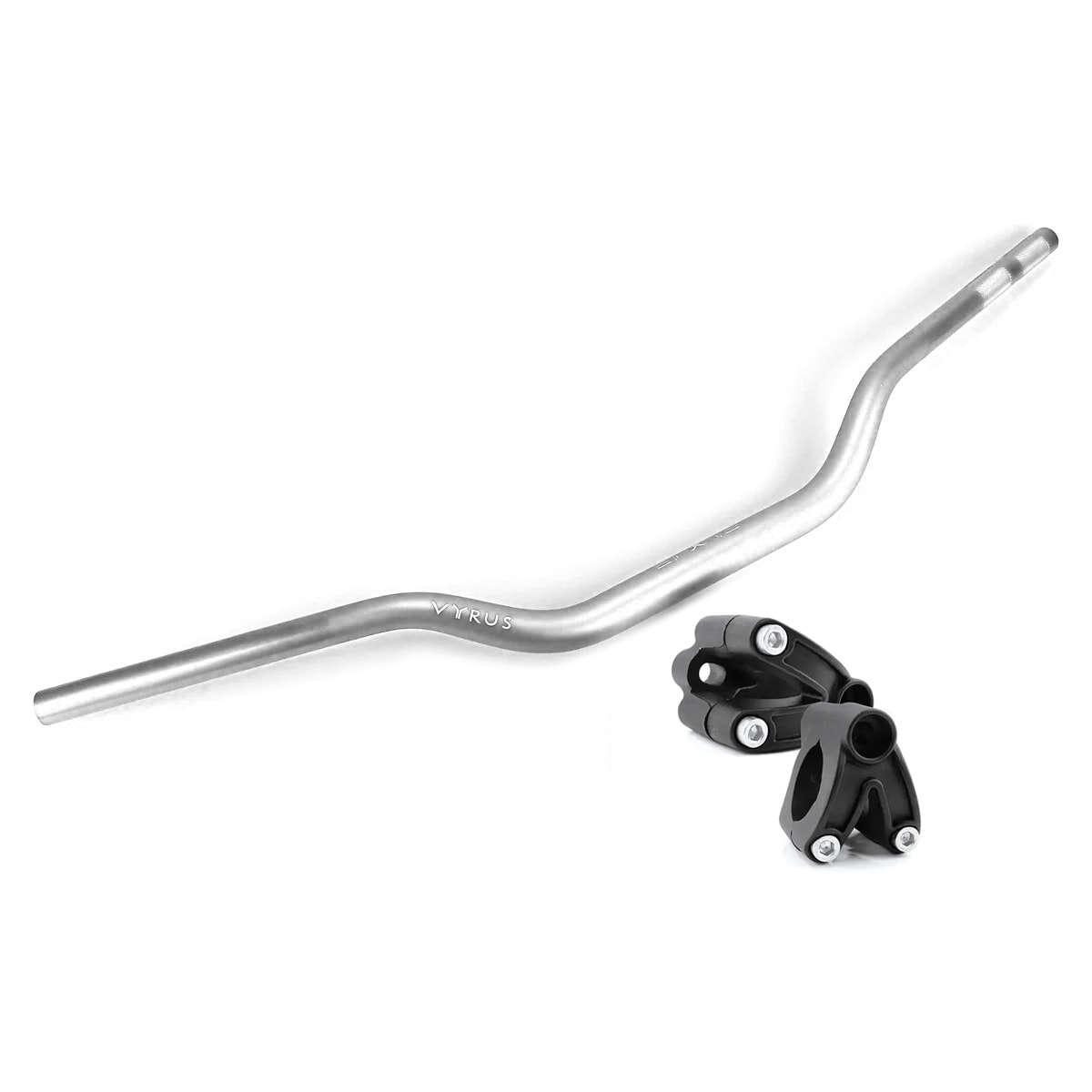 Guidão Vyrus Fat Bar 28mm Alto com Adaptador Polido