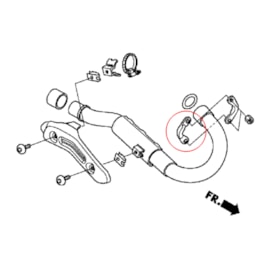 Segunda imagem do produto Haste Curva de Escape Crf 230 Original Honda