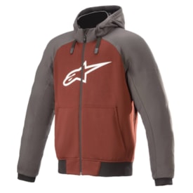 Jaqueta Alpinestars Chrome Sport Hoodie Anth Cinza Vermelho