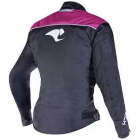 Segunda imagem do produto Jaqueta Feminina Race Tech Fast Impermeável Preto Rosa