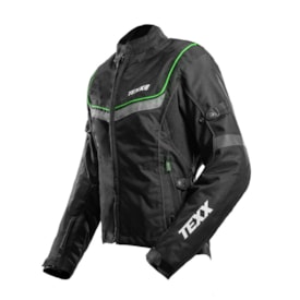 Segunda imagem do produto Jaqueta Impermeável Feminina Texx New Strike V2 Lady Preto Verde