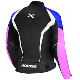 Segunda imagem do produto Jaqueta Impermeável Norisk Feminina Nr01 Preto Azul Rosa