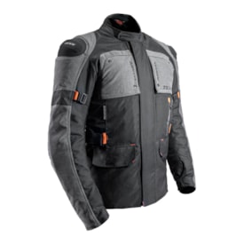 Jaqueta Impermeável Texx Armor Preto Laranja