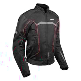 Jaqueta Impermeável Texx New Strike V2 Preto Vermelho