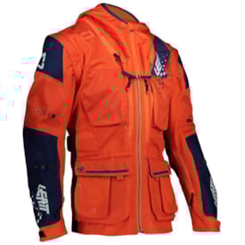 Jaqueta Leatt Brace 5.5 Enduro Laranja Azul