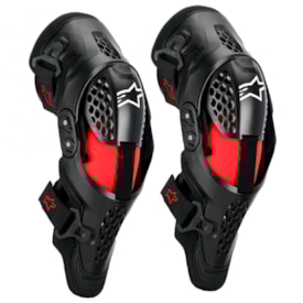 Joelheira Articulada Alpinestars SX-1 Plasma Preto Vermelho