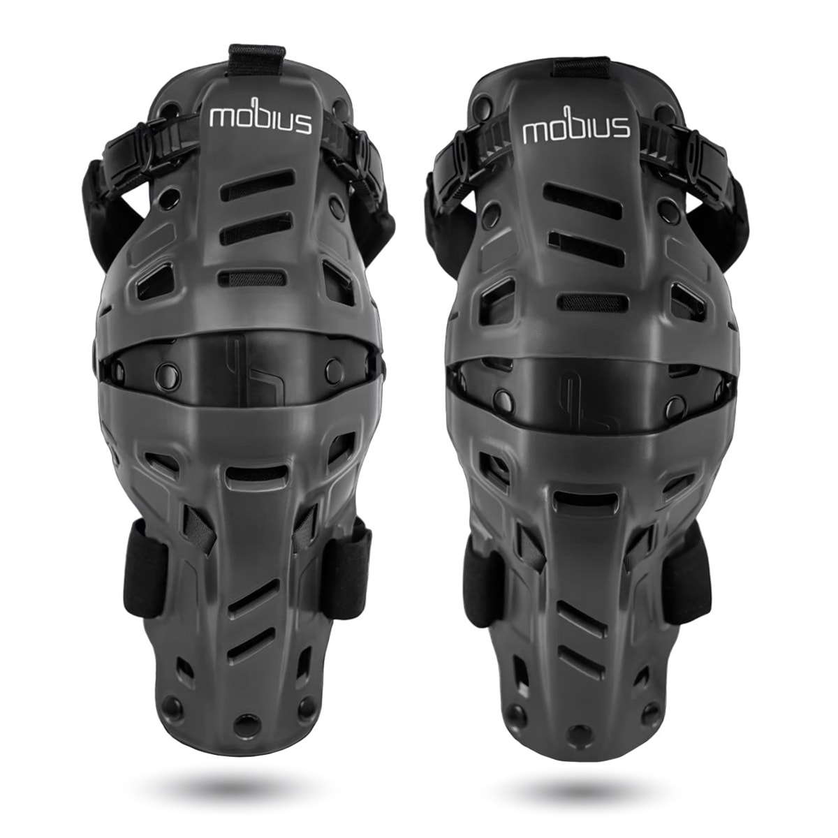 Joelheira Articulada Mobius X8h Hybrid Motocross Cinza
