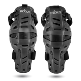 Joelheira Articulada Mobius X8h Hybrid Motocross Cinza