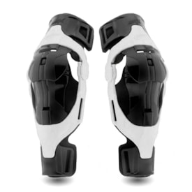 Segunda imagem do produto Joelheira Infantil Articulada Amx Rx Trilha Motocross Branco Preto