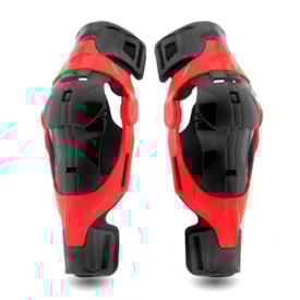 Segunda imagem do produto Joelheira Infantil Articulada Amx Rx Trilha Motocross Vermelho Preto