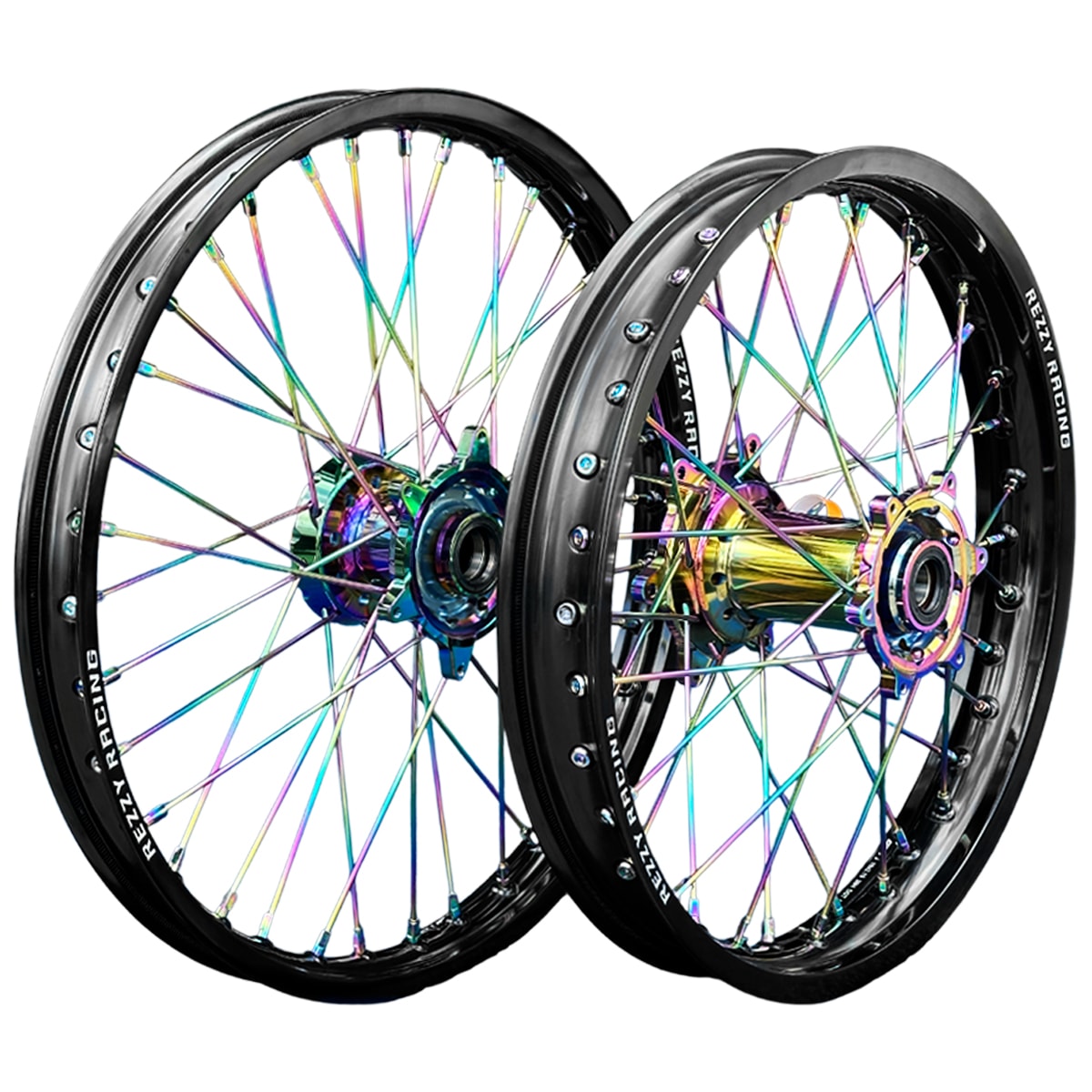 Jogo de Rodas Gasgas 125 250 350 450 Mc Mcf 23/26 Completo Rezzy Rainbow