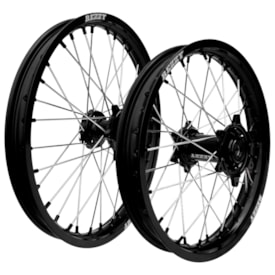 Jogo de Rodas Husqvarna 125 250 350 450 Tc Fc 23/26 Completo Rezzy Preto